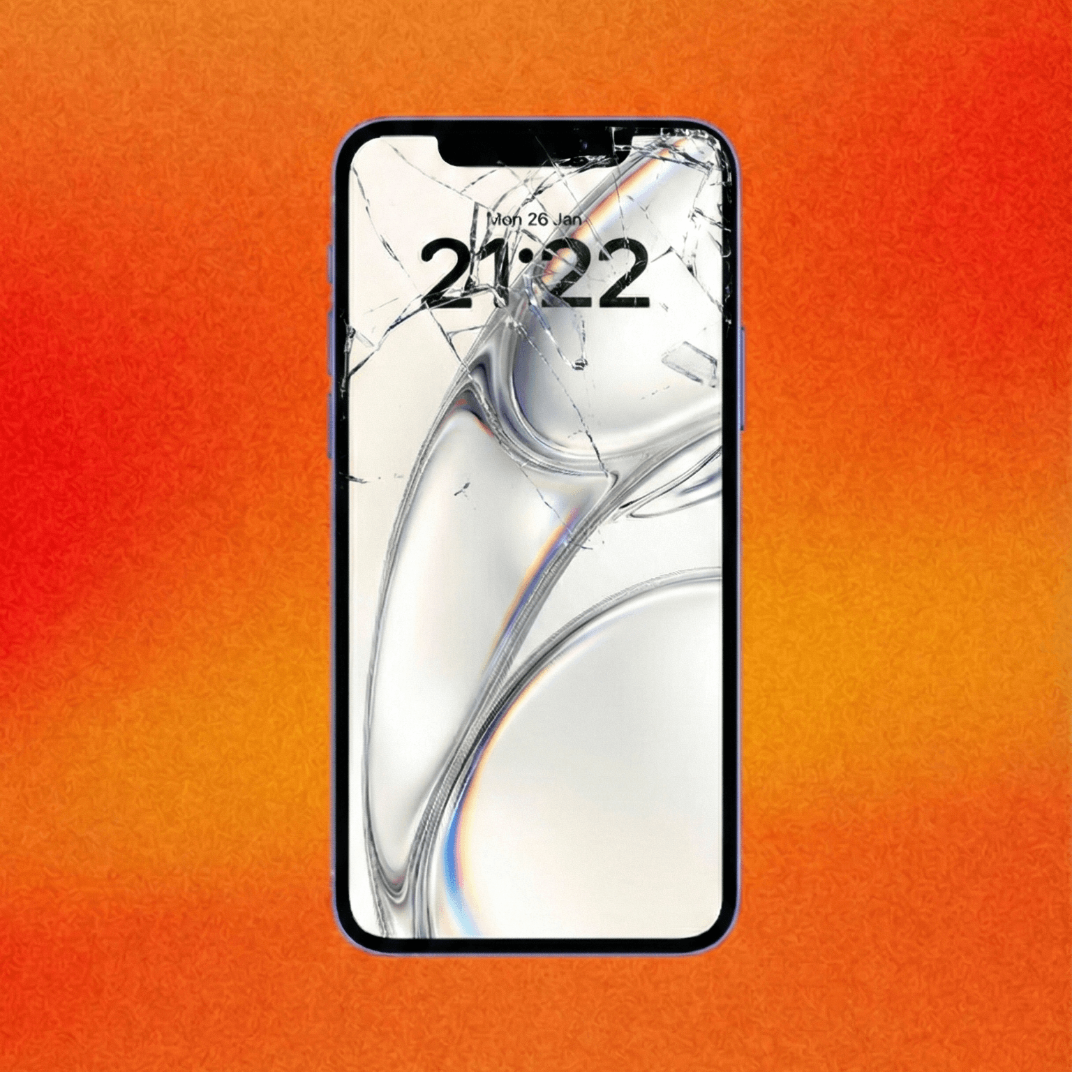 Pantalla de iPhone rota - Antes